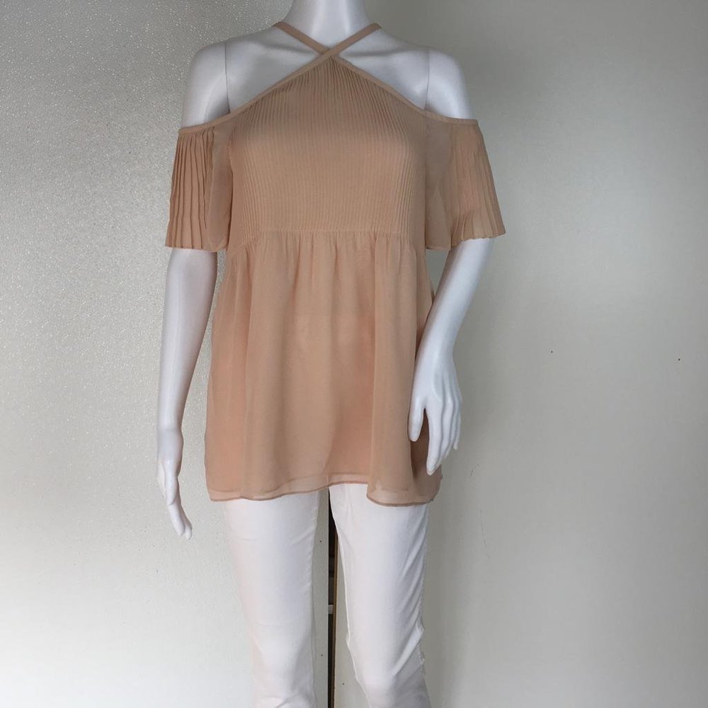 NWT Ramy Brook Women's Halter Cold Shoulder Blouse Sz S